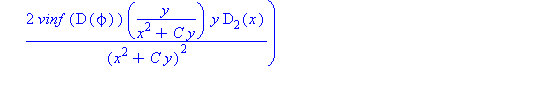 4*mu*vinf*(D(`ϕ`))(y/(x^2+C*y))*y*x/(x^2+C*y)^2+(2/3*mu-kappa)*(D[1](vinf)*`ϕ`(y/(x^2+C*y))+vinf*D[1](`ϕ`(y/(x^2+C*y)))-2*D[2](vinf)*(D(`ϕ`))(y/(x^2+C*y))*y*x/(x^2+C*y)^2-2...